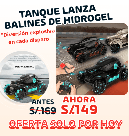 TANQUE LANZA BALAS DE HIDROGEL